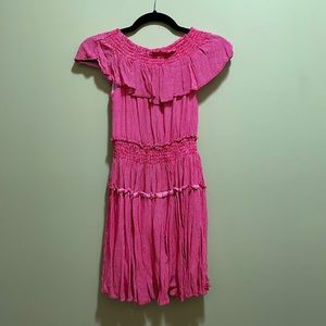 Red plaid off the shoulder dress from Ross